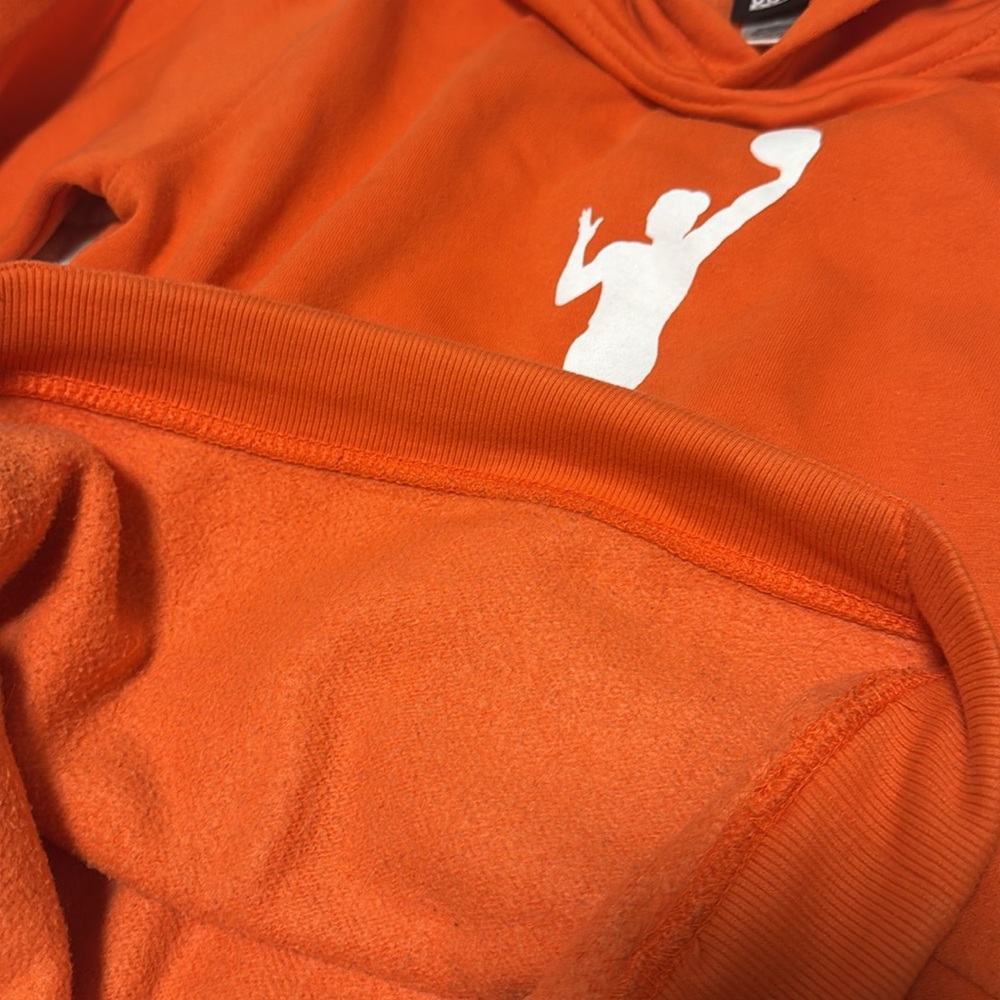 WNBA Jumpwoman Logowoman Hoodie - Orange / White (Size Youth XL) - Picture 5 of 7